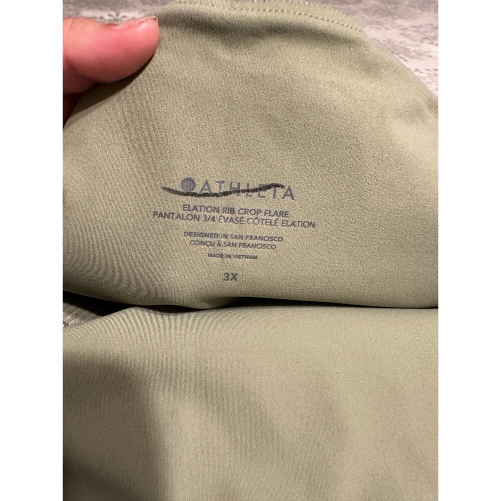 Athleta Elation Rib Crop Flare Legging 3x Sage Green - Picture 5 of 5